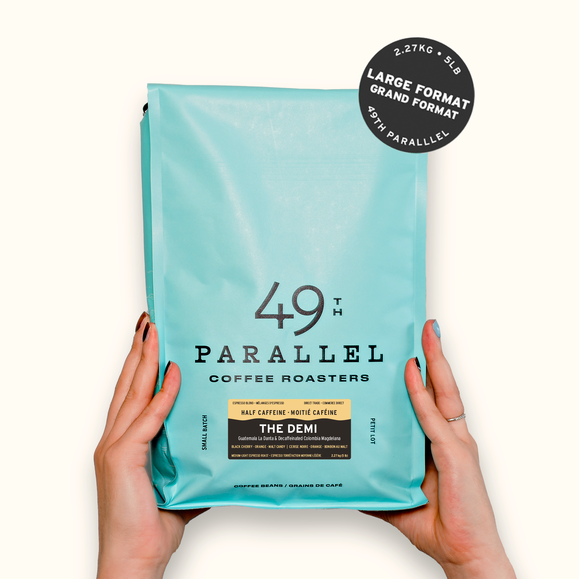 49th Parallel Coffee Roasters - The Demi Espresso Coffee - Café grand format 5 LB