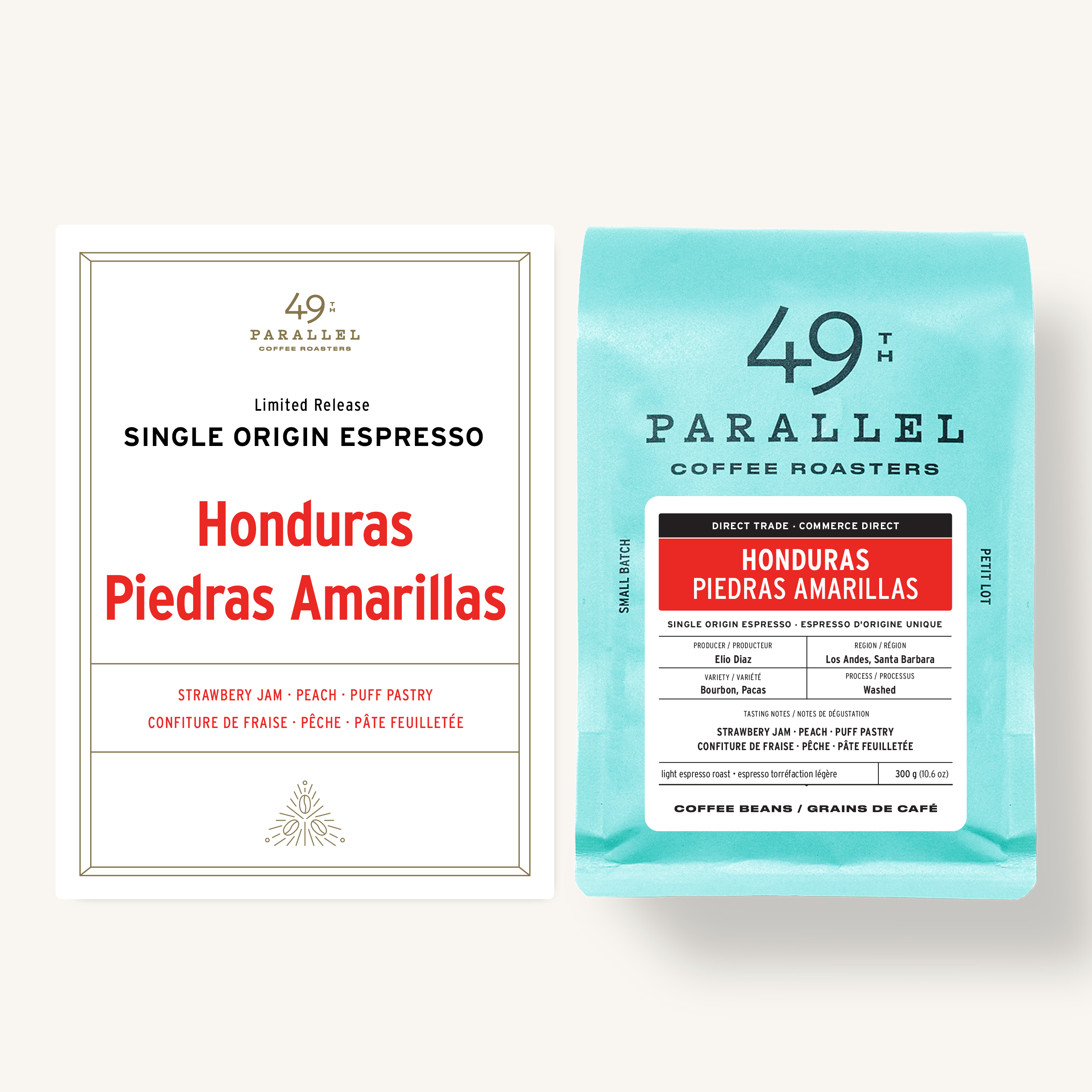 49th Parallel Coffee Roasters - Café de spécialité du commerce direct Honduras Duo Espresso et café filtre