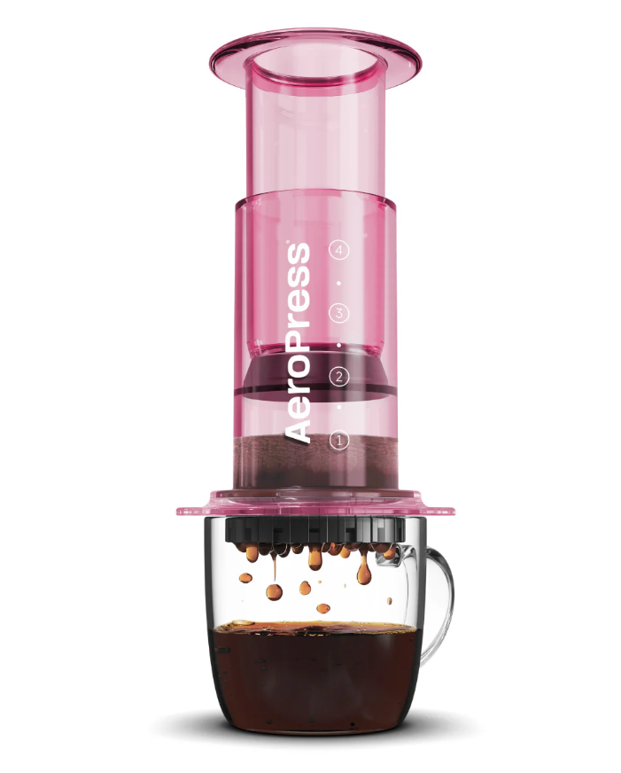 49th Parallel Coffee Roasters - Machine à café expresso AeroPress - Rose clair
