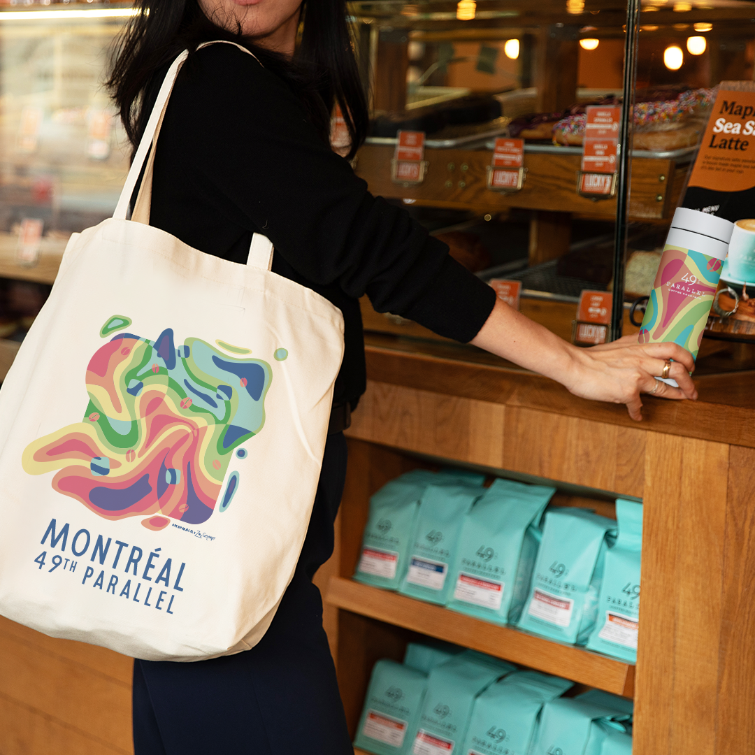 49th parallel Coffee Roasters - 49th x Zoë Gelfant Montreal Edition Cotton Tote Bag