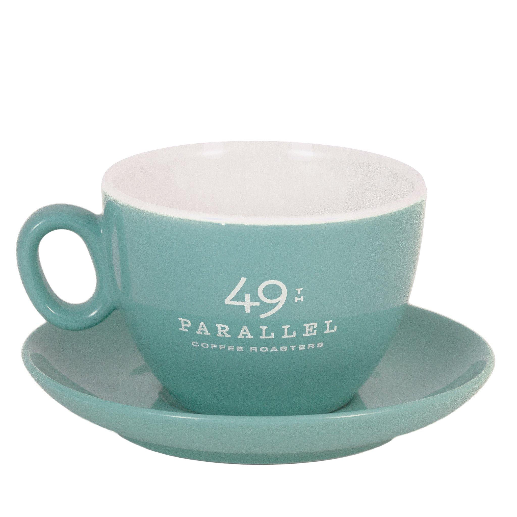 Tasse et soucoupe à café 12 oz - 49th Parallel Coffee Roasters