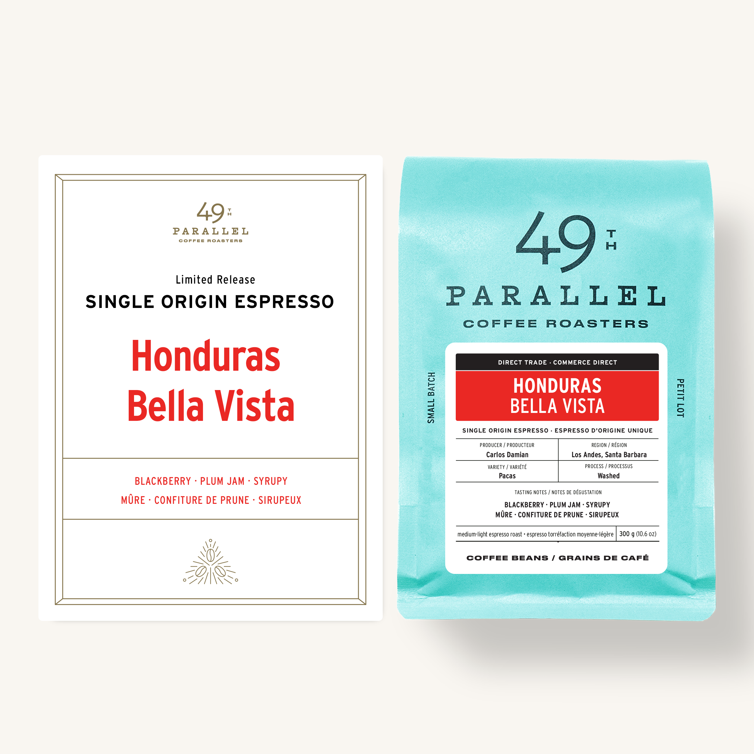 49th Parallel Coffee Roasters - Specialty Direct Trade Coffee  Honduras Duo Espresso and Filter Coffee