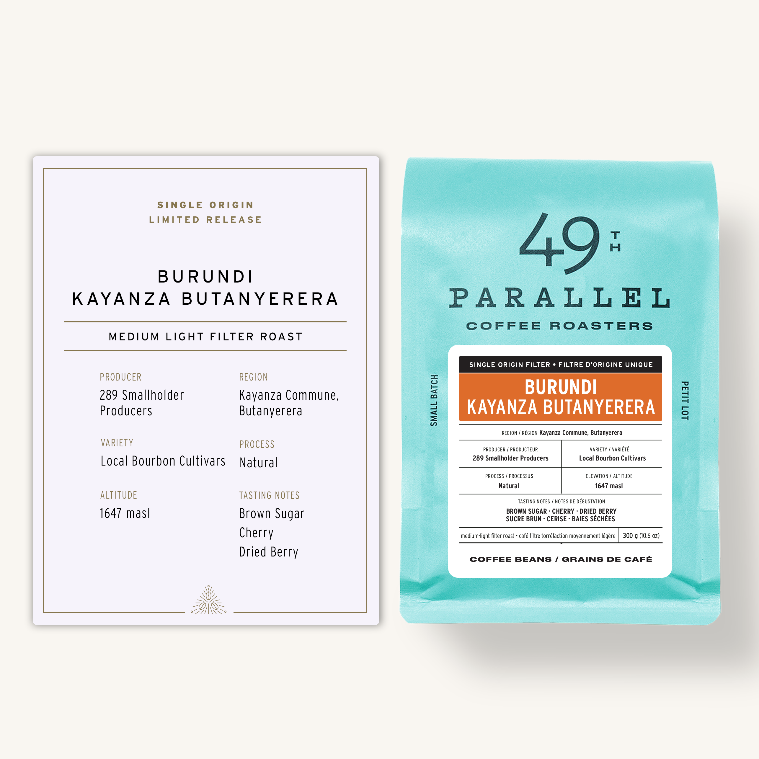 49th Parallel Coffee Roasters - Burundi Kayanza Butanyerera - Direct Trade Specialty Coffee 