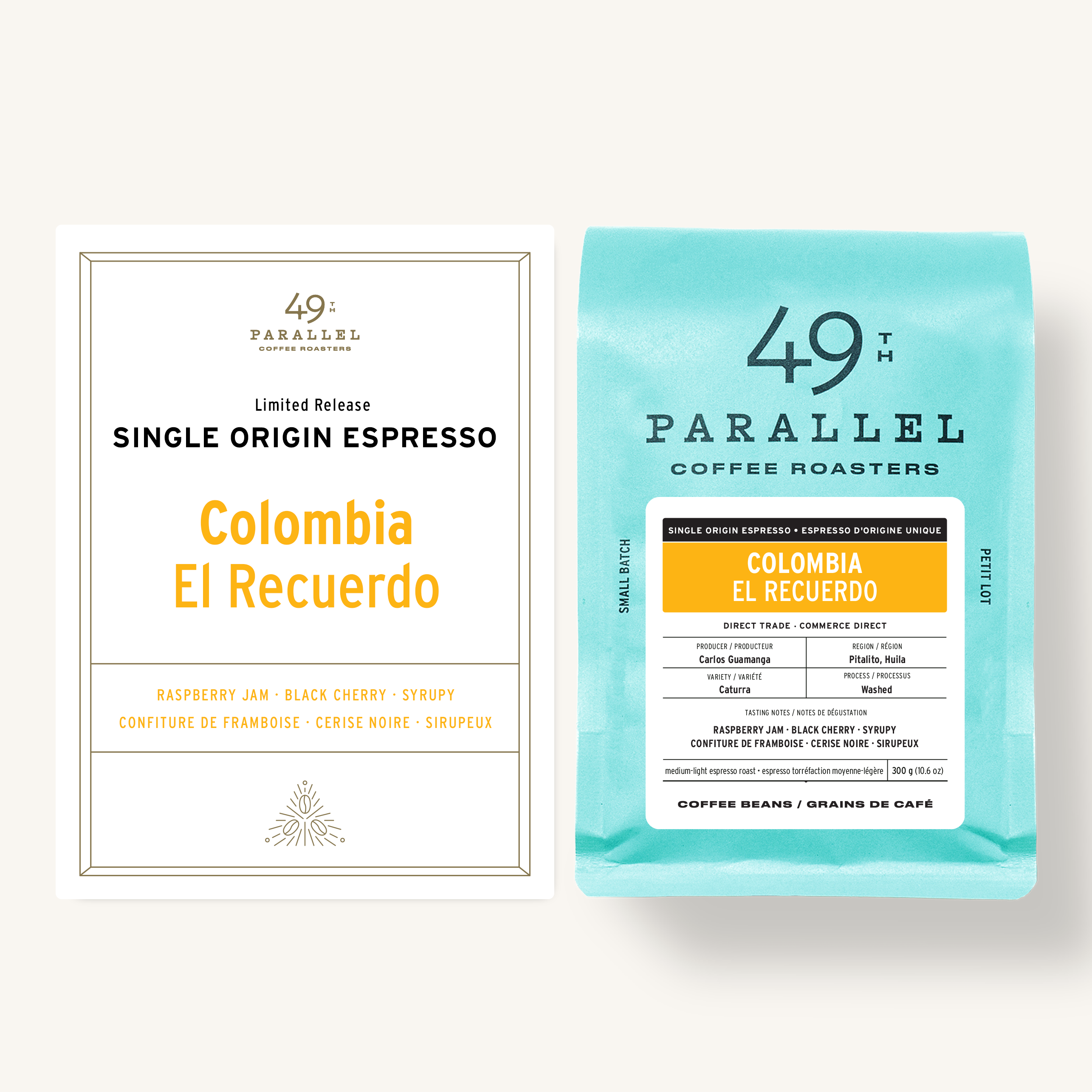 49th Parallel Coffee Roasters - Colombia El Recuerdo - Single Origin Espresso Specialty Coffee