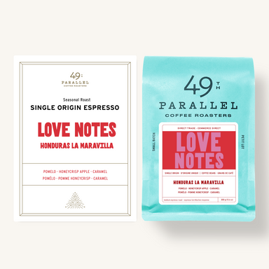 49th Parallel Coffee Roasters - Direct Trade Specialty Coffee - Love Notes Espresso 