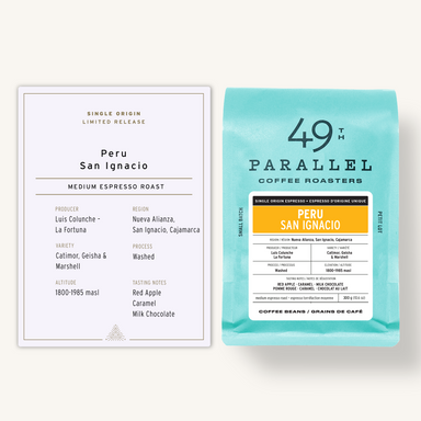 49th Parallel Coffee Roasters - Peru San Ignacio Espresso