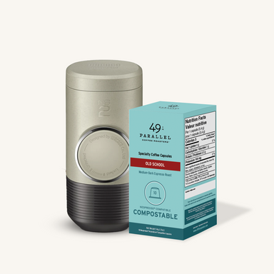 49th Parallel Coffee Roasters - WACACO Minipresso NS2 Capsule Coffee Set - perfect for camping, hiking, outdoor coffee brewing experience