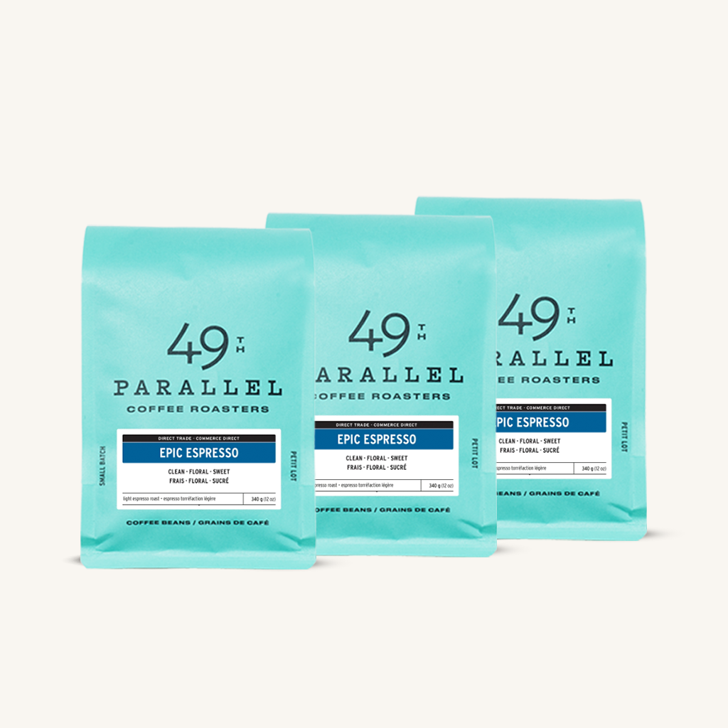 49th Parallel Coffee Roasters - 3 Months Espresso Gift Subscription - Epic Espresso X3