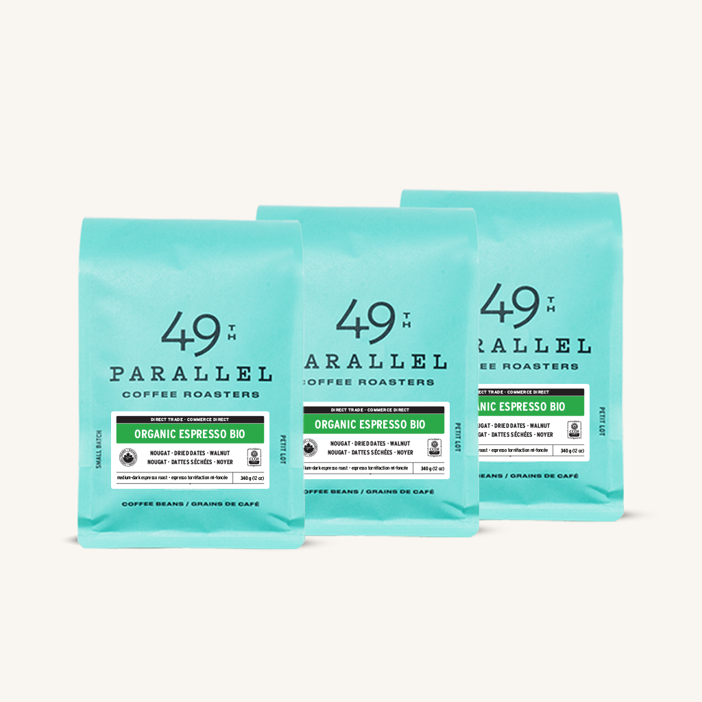 49th Parallel Coffee Roasters - 3 Months Espresso Gift Subscription - Organic Espresso X3