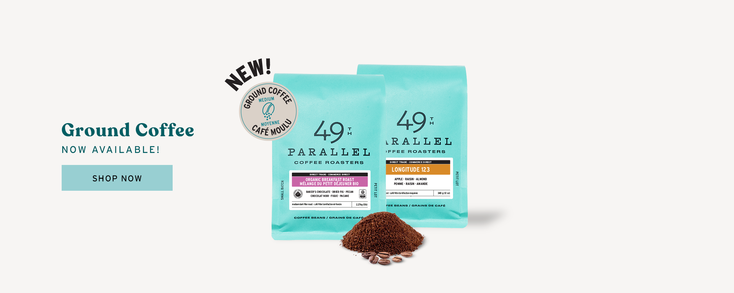 49th Parallel Coffee Roasters - Direct trade Specialty Coffee - Ground Coffee Service