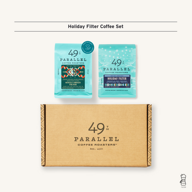 49th Parallel Coffee Roasters - Direct Trade Specialty Coffee - Holiday Filter Set including Holiday Single Origin Filter Coffee and Holiday Filter Blends 