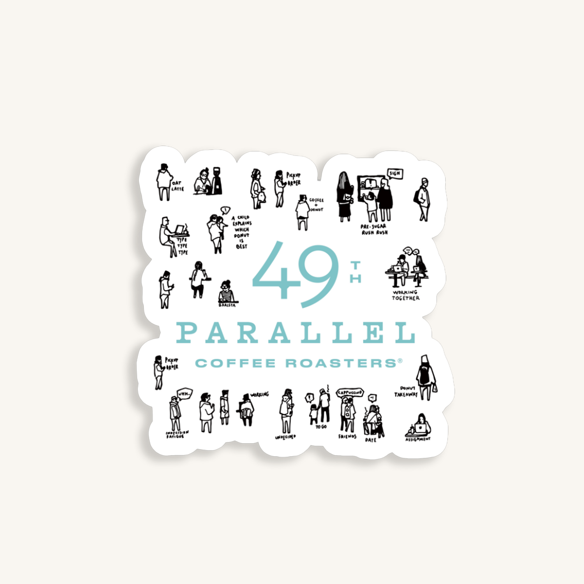 49th Parallel Coffee Roasters - 49th x The Sneaky Artist Sticker