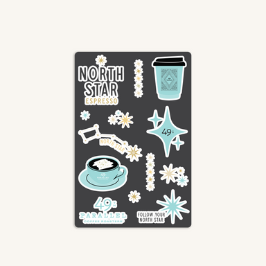 49th Parallel Coffee Roasters - North Star Sticker Sheet