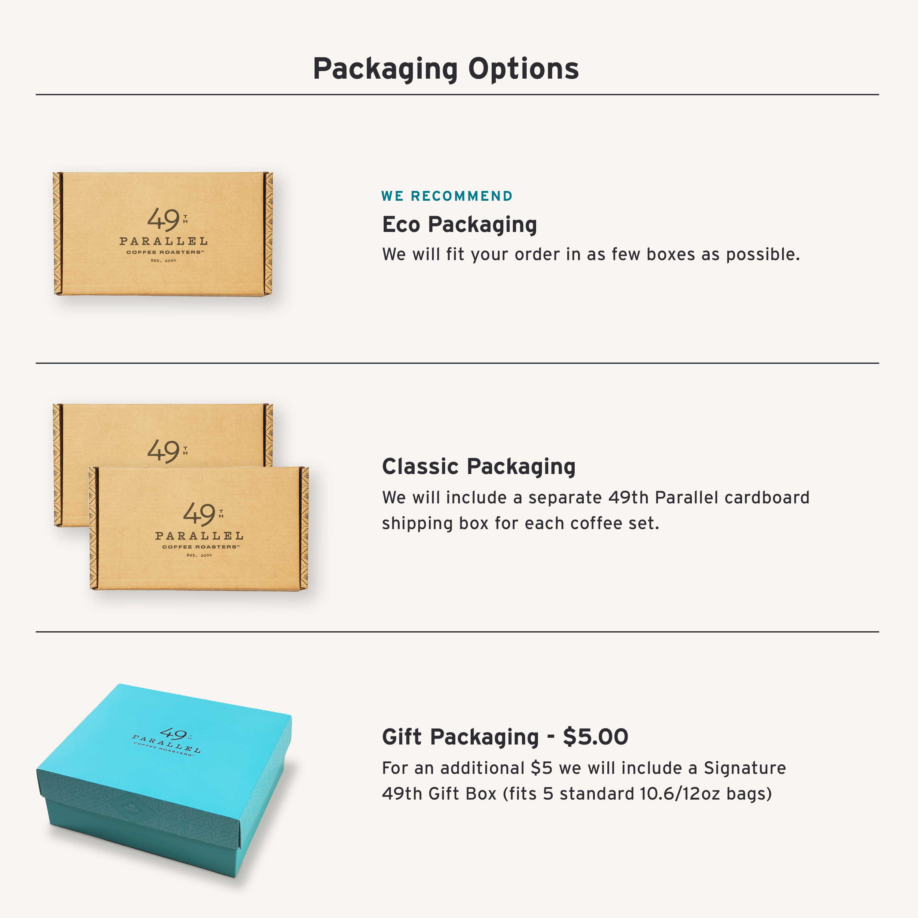 49th Parallel Coffee Roasters - Holiday Gift Packaging