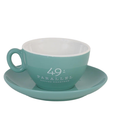 9 oz Latte Cup & Saucer - 49th Parallel Coffee Roasters